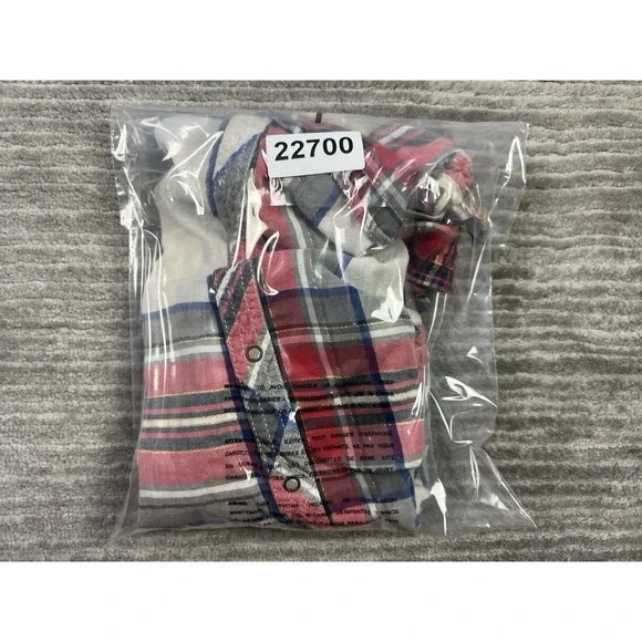 Arizona Top Womens Small Multicolor Plaid Metallic Snap Up Roll Tab Long Sleeve - Picture 12 of 12